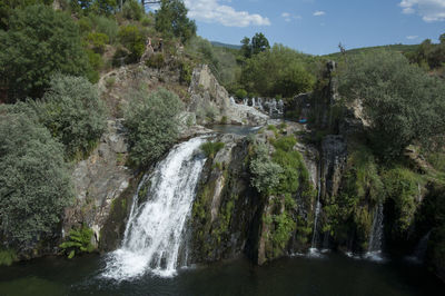River flowing through rocks