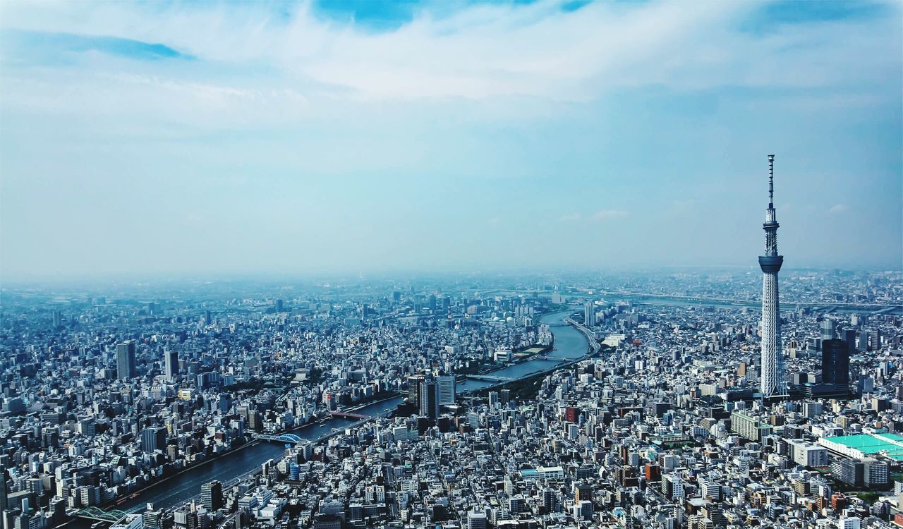 HIGH ANGLE VIEW OF CITY BUILDINGS