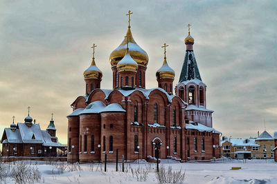 View of church against sky during winter