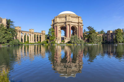 Reflection of buildings in water