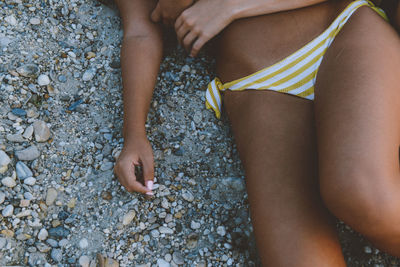 Close-up of woman in bikini