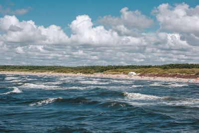 Scenic view of sea against sky