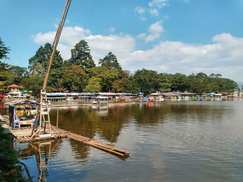 Scenic view of river against sky