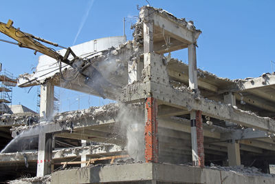 Building getting demolished