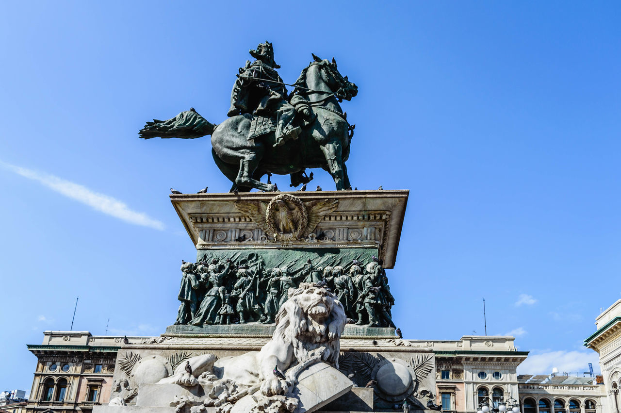 LOW ANGLE VIEW OF STATUE