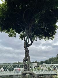 Low angle view of bridge against sky