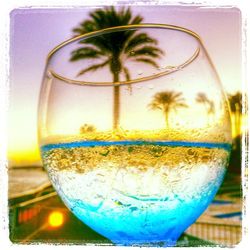 Close-up of drink on glass