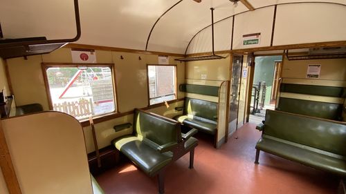 Interior of empty train