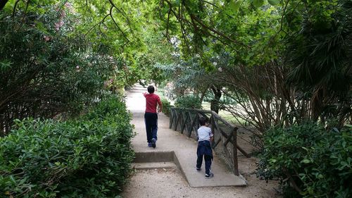 People walking on footpath