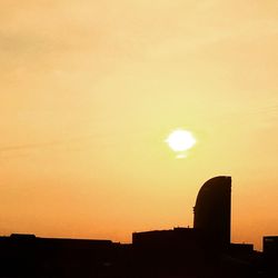 Silhouette of tree against sky during sunset