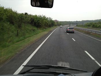 Road passing through tunnel