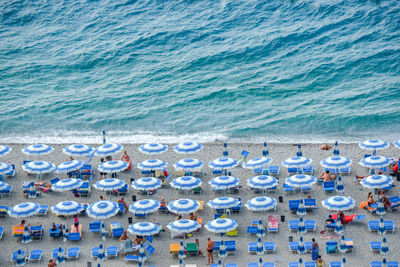 High angle view of beach