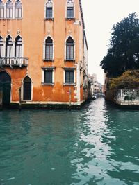 Grand canal and small canal perspective, in venice, italy