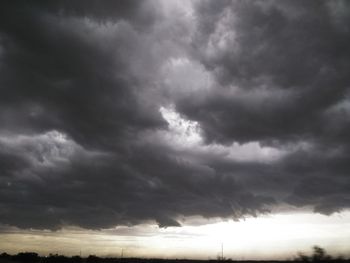 Low angle view of storm clouds in sky