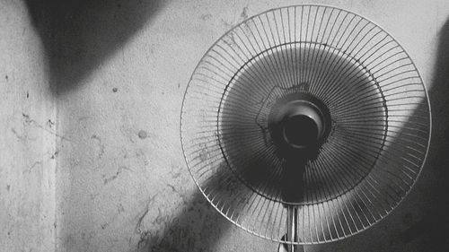 Close-up of electric fan