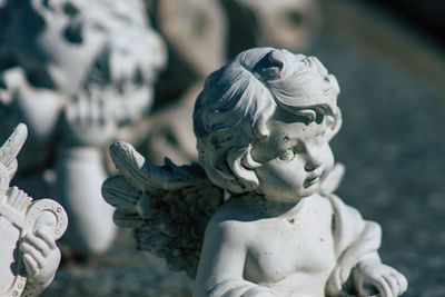 Close-up of angel statue