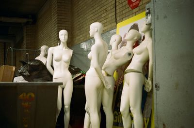 View of statues in store