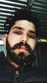 Close-up portrait of young man