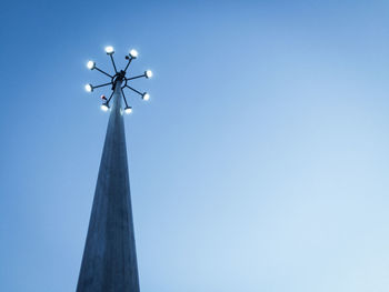 Low angle view of street light against clear sky