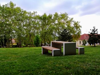 Built structure in park against sky