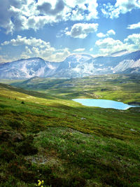 Scenic view of landscape against sky