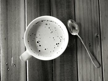Close-up of spoon on table