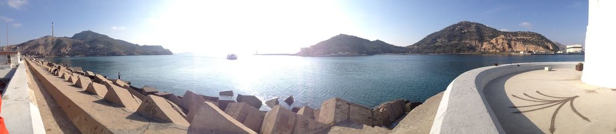 Panoramic view of sea against sky