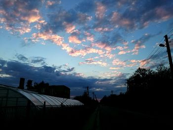 View of cloudy sky at sunset