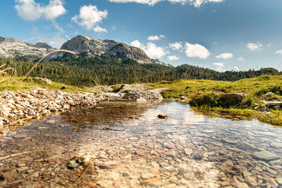 Scenic view of mountain against sky