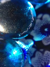 Close-up of bubbles on glass