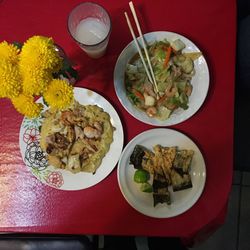 Close-up of food served in plate