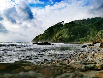 Scenic view of sea against sky