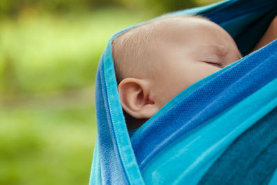 Close-up portrait of cute baby girl