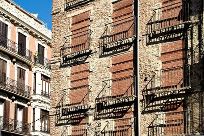 Low angle view of buildings in city