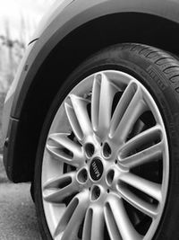 Close-up of car wheel