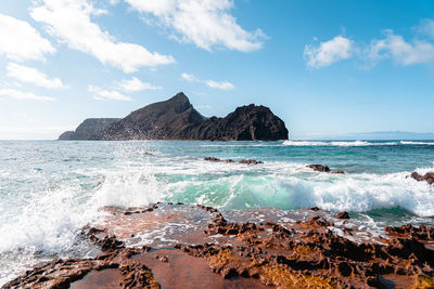 Panoramic view of sea against sky