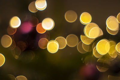 Defocused image of illuminated lights