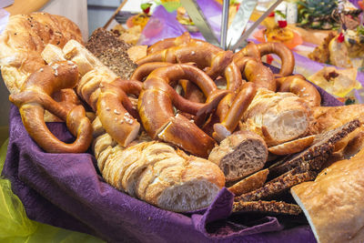 Close-up of food for sale at store