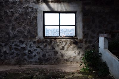 House wall with windows