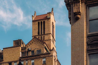 Low angle view of old building against sky