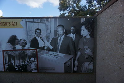 Group of people on the wall