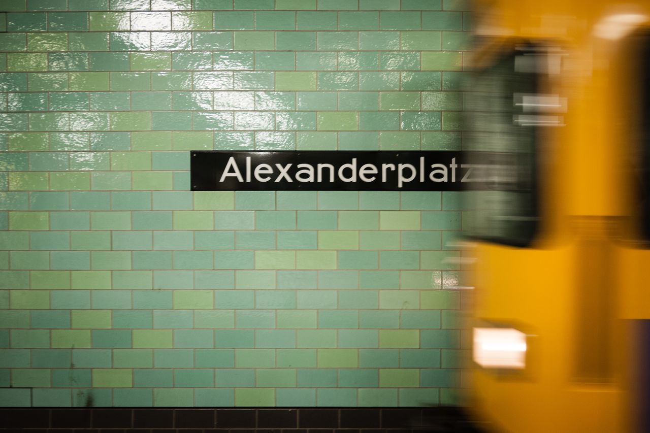 TEXT ON RAILROAD STATION