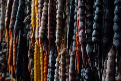 Full frame shot of candies for sale at market