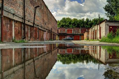 View of canal along buildings