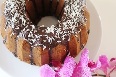 Close-up of cake on table