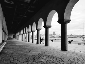 Corridor of bridge