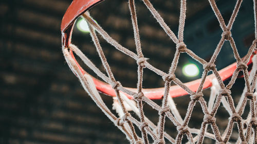 Close-up of basketball goal