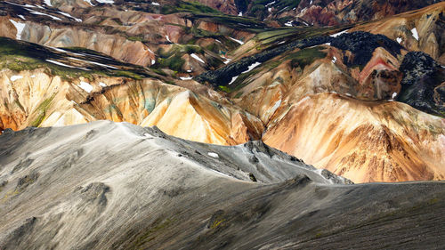 Scenic view of mountain range against sky