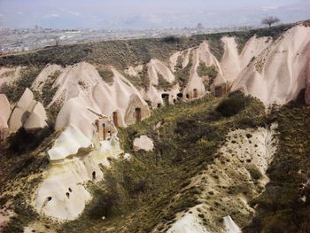 Low angle view of mountain range