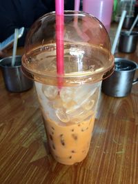 Close-up of drink on table